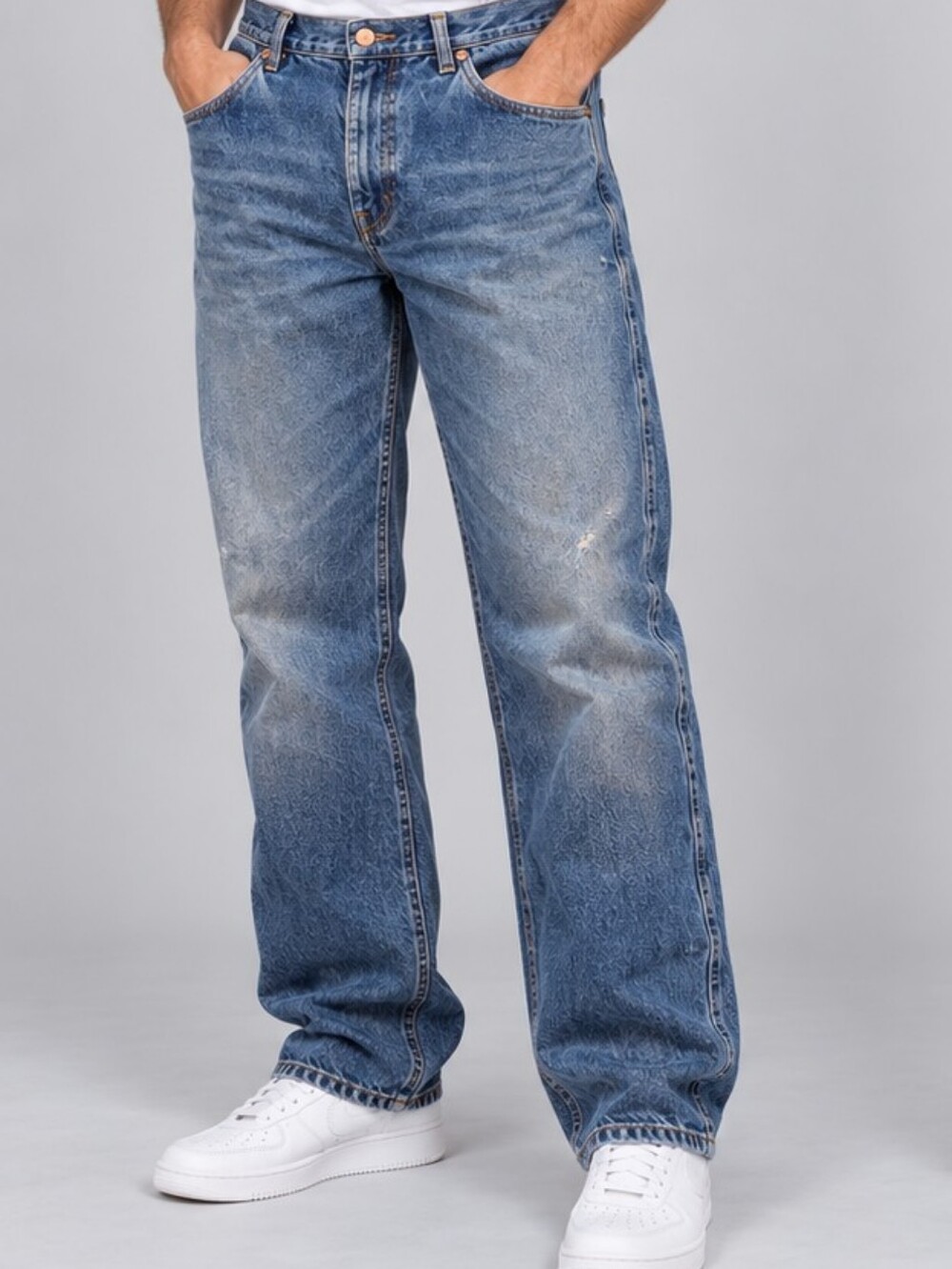 🥝 Wrangler Rustler Men’s Blue Straight Leg Jeans – Size 36x30